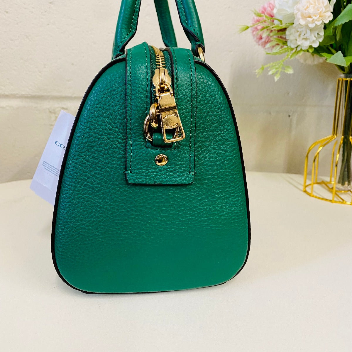Coach C8280 Rowan Satchel With Diary Embroidery In Green Multi Coach C8280 Rowan Satchel With Diary Embroidery In Green Multi